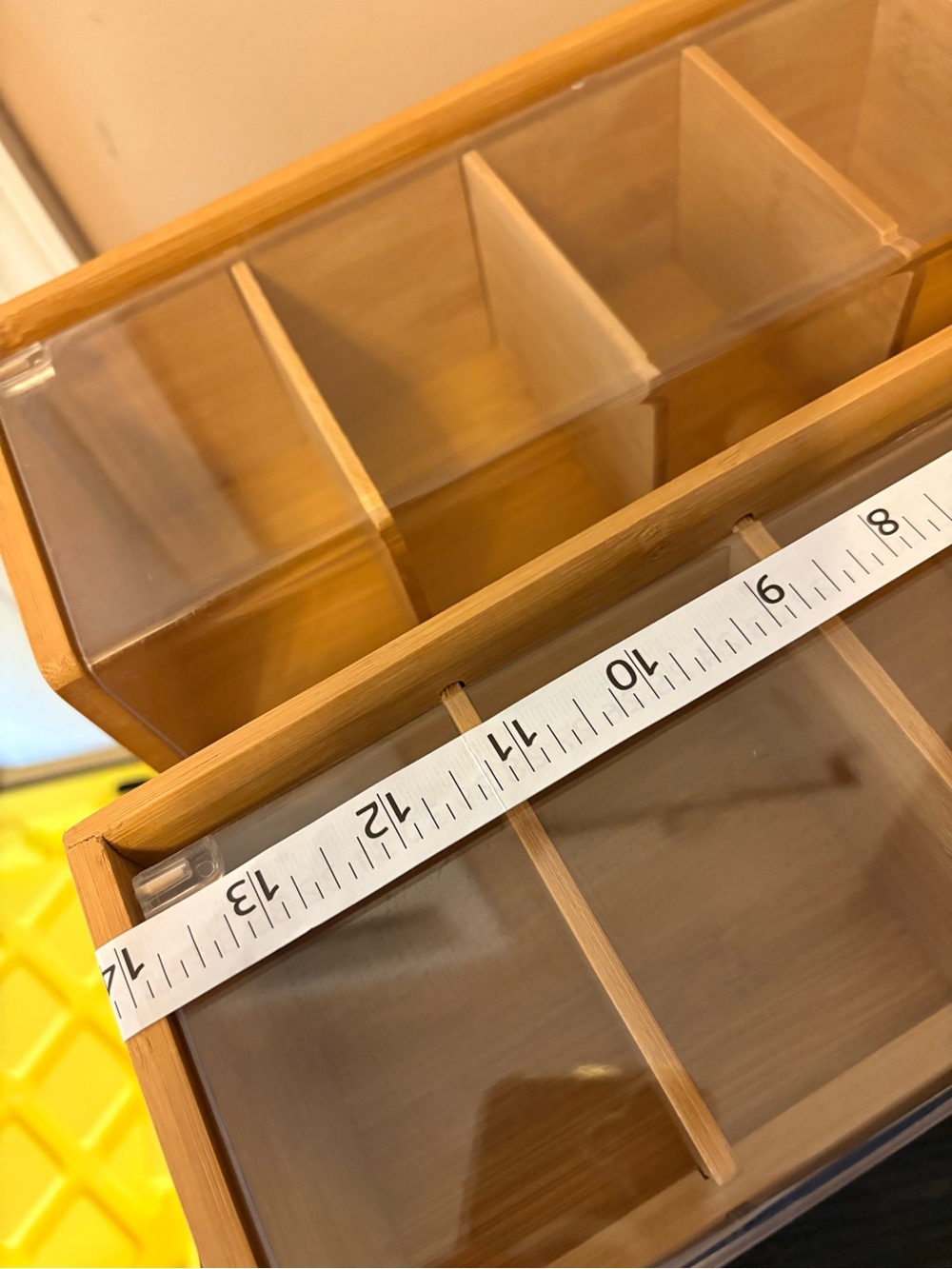 Bamboo Multi-Compartment Storage Drawer Organizer Great for Teabags ☕️ - Picture 5 of 7
